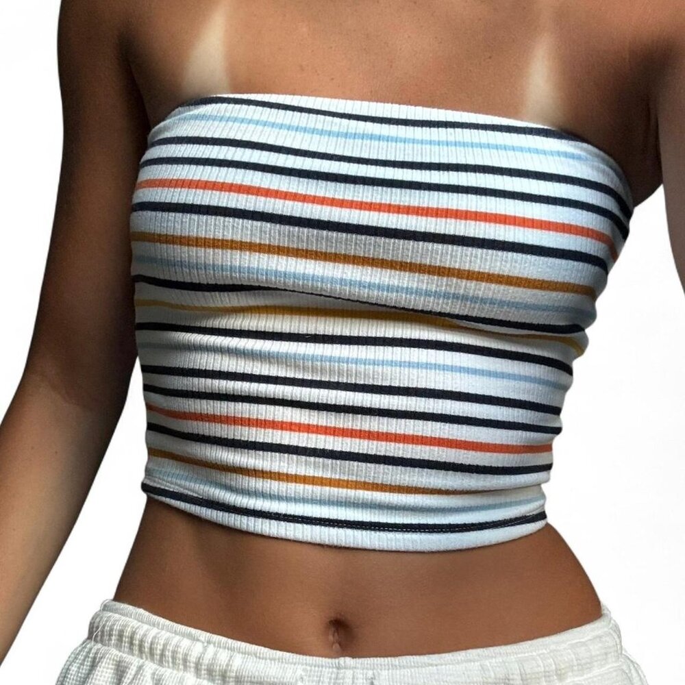 Garage Striped Tube Top